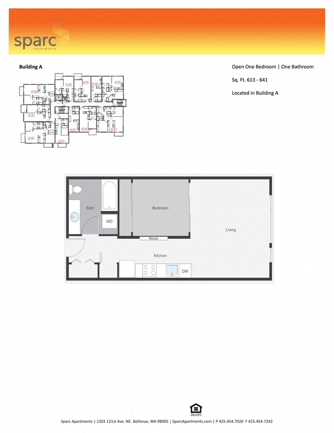 Open 1x1 Building A A-301 floor plan